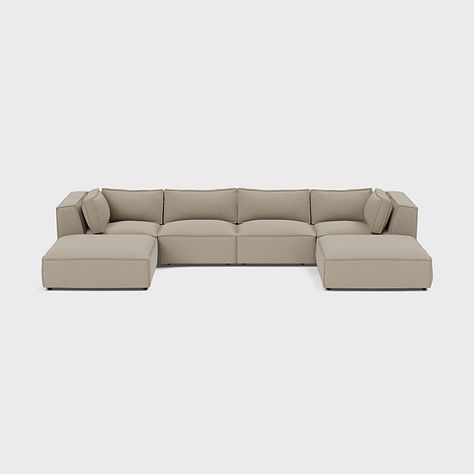 Cream U Shape Sofa, Sofa Club Marylebone, L Shaped Sofa And Accent Chairs, U Shaped Sofas, Built In Corner Sofa, U Shaped Sofa Designs, Large L Shaped Sofa, Truffle Sofa, Modular Sofa Uk