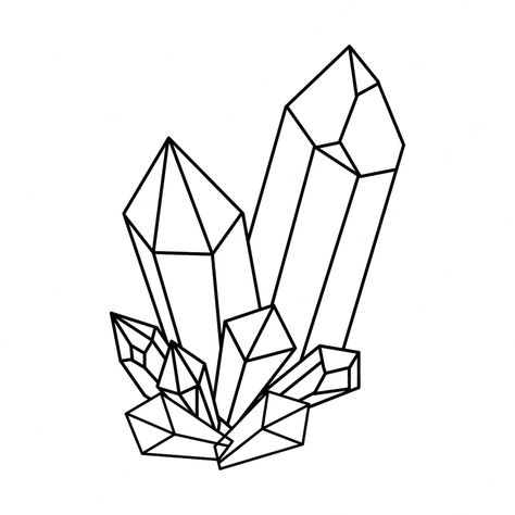 Premium Vector | Vector crystal outline elemrnt Crystal Colouring Page, Crystals Coloring Page, Crystal Svg Free, Doodle Crystal, Cristal Drawing, Crystal Line Art, Gem Outline, Crystal Coloring Page, Crystals Drawing