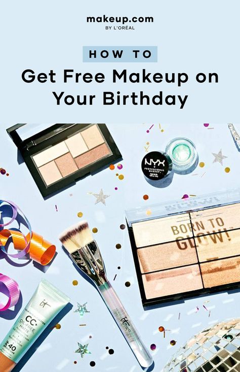 If there's one thing we love more than shopping for new makeup, it's receiving makeup for free! To up your chances of getting freebies from some of your favorite beauty brands, we've compiled a list of brands and stores that will give you free makeup on your birthday, no strings attached. Pin this article now so you know who owes you a coupon code or surprise on your special day! #birthday #freemakeup #cheapmakeup #beautyhacks #freegift #giveaways Free Beauty Samples Mail, Birthday Hacks, Free Birthday Gifts, Sephora Gift Card, Birthday Freebies, Beauty Gift Card, Free Beauty Samples, Free Makeup Samples, Skincare Samples