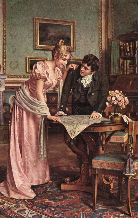 Vintage Postcards, Romance, Love, Valentines, High Quality Download, Ephemera for junk magazine Era Victoria, Istoria Modei, The Grand Tour, Victorian Paintings, Romantic Paintings, Rennaissance Art, Art Ancien, Vintage Lovers, Romance Art