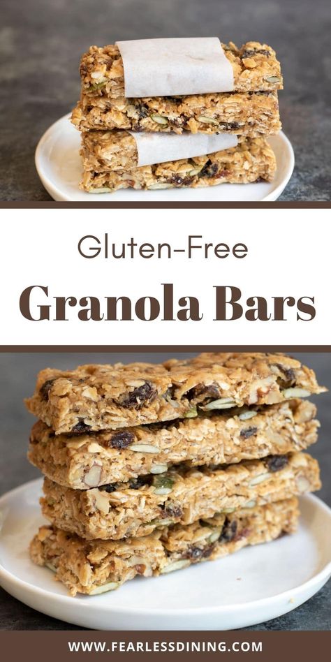 Peanut Free Granola Bars, Gluten Free Granola Bar Recipe, Granola Bars Chewy, Dairy Free Granola Bars, Oatmeal Granola Bars, Gluten Free Granola Bars, Easy Homemade Snacks, Chocolate Chip Granola, Chocolate Granola Bars