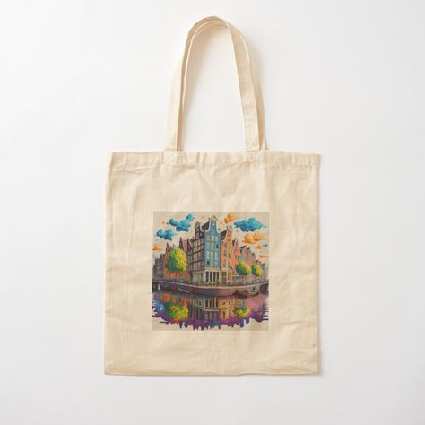 Get my art printed on awesome products. Support me at Redbubble #RBandME: https://www.redbubble.com/i/tote-bag/amsterdam-city-landscape-by-DreamsOfWind/161570254.P1QBH?asc=u Amsterdam City, City Landscape, Pet Bandana, Print Tote, Printed Tote Bags, Tote Bag Design, Cotton Tote Bags, Bag Sale, Printed Cotton