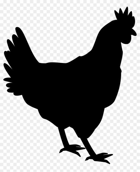 Chicken Outline, Silhouette Svg Free, Chicken Silhouette, Chicken Clip Art, Rooster Silhouette, Farm Vector, Black Chicken, Chicken Images, Face Stencils