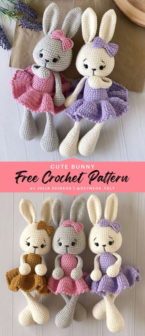 Long Legged Bunny Crochet Pattern, Crochet Bunnies Amigurumi, Cute Bunny Amigurumi Free Pattern, Amigurumi Teddy Free Pattern, Free Crochet Pattern Bunny Amigurumi, Bunny Doll Crochet Pattern Free, How To Crochet A Bunny Free Pattern, Crochet Amigurumi Doll Pattern, Crochet Pattern Bunny Free