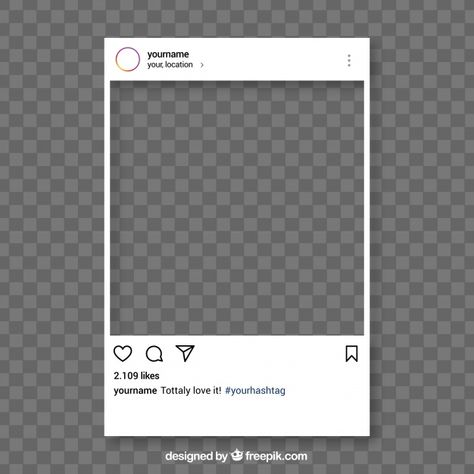 Instagram post with transparent backgrou... | Free Vector #Freepik #freevector #background Instagram Post Overlay, Instagram Post Template Background, Instagram Post Background, Background Instagram Post, Instagram Profile Template, Printable Place Cards, Desain Buklet, Template Background, Desain Quilling