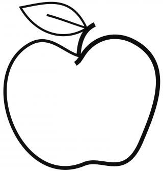 Apple Clipart - Free Stock Photo Drawing Of An Apple, Apple Logo White, Apple Outline, Apple Clip Art, Apple Clipart, Lotus Flower Drawing, Apple Images, Simple Line Drawing, Apple Unit