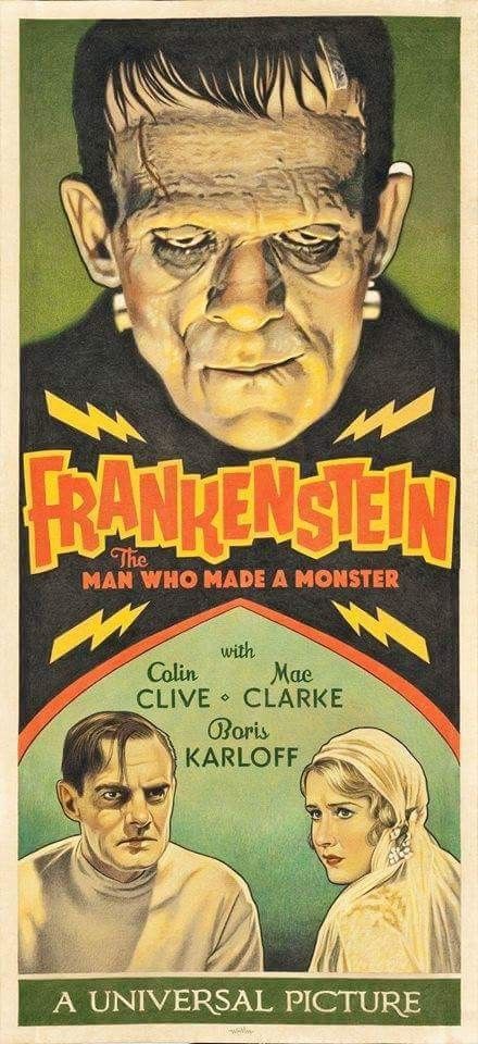 Frankenstein Movie Poster, Boris Karloff Frankenstein, Frankenstein Movie, Frankenstein Film, Cloth Banner, Frankenstein 1931, Hollywood Monsters, Frankenstein Art, Frankenstein Monster