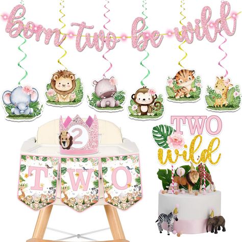 1st Birthday Twin Girl Theme, Winter 2nd Birthday Party For Girl, Toddler Girl 2nd Birthday Themes, Two At The Zoo Birthday Girl, Fall 2nd Birthday Party For Girl, Birthday Theme For 2nd Birthday Girl, Second Birthday Girl Theme Winter, Animal Themed Birthday Party Girl, Born Two Be Wild Birthday Party