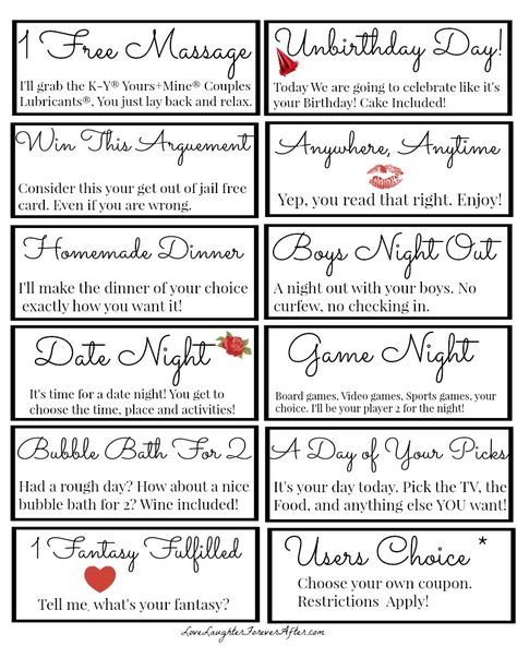 Couple Coupons For Him Free Printable, Couple Coupon Book For Him, Free Love Coupons For Him, Dating Coupons For Him, Date Coupon Ideas, Coupon Book For Husband Ideas, Coupon Book Ideas For Husband, Diy Coupon Book For Boyfriend Free Printable, Couple Vouchers Love Coupons