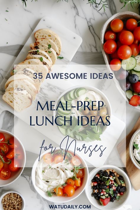 Are you a nurse who is tired of eating the same boring sandwich or salad for lunch every day? It can be difficult to find the time and energy to prepare a healthy and satisfying meal. Especially when you’re working long 12-hour shifts. But with a little bit of planning and creativity, you can enjoy delicious and nutritious meals for your long shifts. I have 35 nurse lunch ideas that will keep you fueled throughout the day. #mealprep #nurselunchideas #ideas Easy Nurse Meals, Nurse Meal Prep Ideas, Nurses Meal Prep, Healthy Snacks For 12 Hour Shift, Easy Lunches For Nurses, Nurse Lunch Meal Prep, Night Shift Meal Plan, Healthy Snacks For Night Shift Nurses, Nursing Student Lunch Ideas