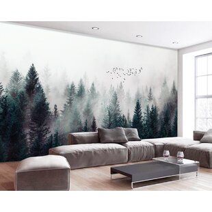 Nature Mountain Wallpaper, Fog Forest, Textures Murales, Tv Backdrop, Garden Wall Designs, Wall Ceramic, Wall Murals Bedroom, Vertical Garden Indoor, Wallpaper Vinyl