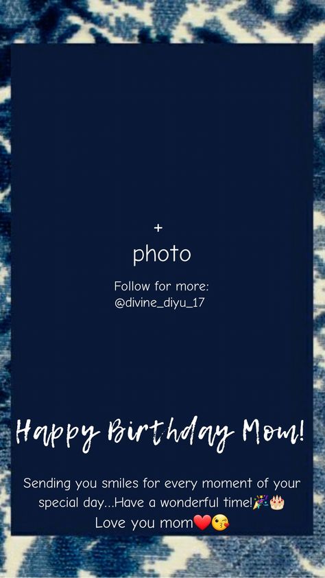 Mom Wishes Happy Birthday, Happy Birthday Mami Ji Wishes, Happy Birthday To You Mom, Birthday Template For Mother, Happy Birthday Wishes Maa, Happy Birthday Wishes Mummy, Mom Birthday Frame, Mother Birthday Instagram Story, Happy Birthday Mom Captions