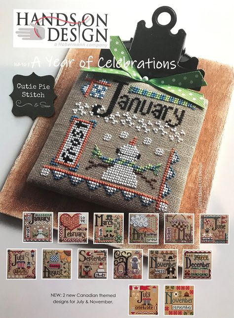 A Year of Celebrations Counted Cross Stitch Pattern by Hands on Design Celebrate each month with these quick to stitch designs. Each is 50 x 50 stitches For Canadian calendars, two bonus designs are included. Finishing tutorial available on Handsondesign.biz 🌸More by Hands on Design https://www.etsy.com/shop/CutiePieStitchNSew?search_query=hands+on+design Monthly Embroidery, Hand Embroidery Patterns Free, Holiday Cross Stitch, Butterfly Cross Stitch, Needle Crafts, Halloween Cross Stitches, Cross Stitch Finishing, Cross Stitch Needles, Beaded Cross Stitch