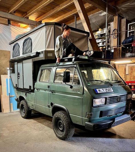 Vw Doka, Cabin On Wheels, Vw T3 Doka, Mini Trucks 4x4, Vw Syncro, T3 Bus, Vw T3 Syncro, Honda Civic Car, T3 Vw