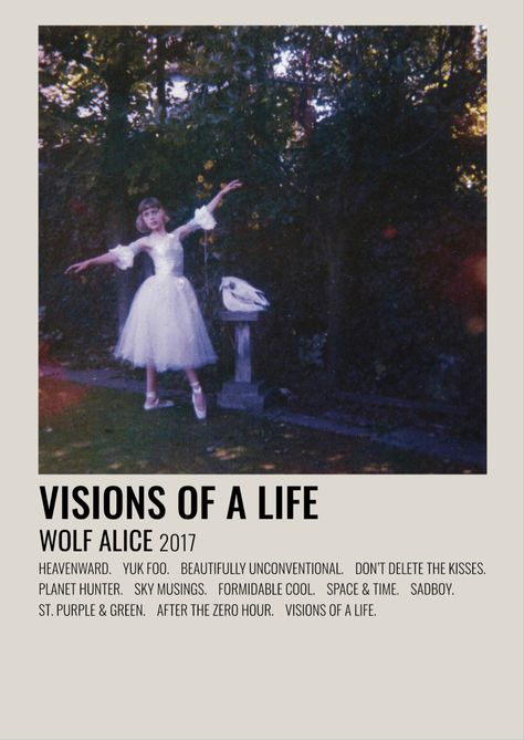 album polaroid for visions of a life by wolf alice The 1975 Poster, Alt Posters, Wolf Alice, Minimalist Music, Classic Films Posters, Music Poster Ideas, Most Paused Movie Scenes, Scrapbook Book, Movie Poster Wall