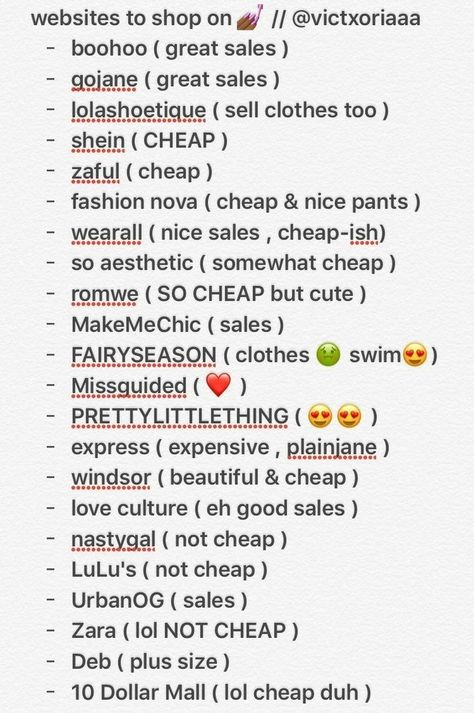don’t recommend shein, zaful or romwe since they use child labor 🌙 follow me on instagram: @rllyfuckingrad Best Online Clothing Stores, Cute Clothing Stores, Baddie Tips, Cheap Pants, Glo Up, Neue Outfits, Girl Tips, Clothing Websites, Girl Life Hacks