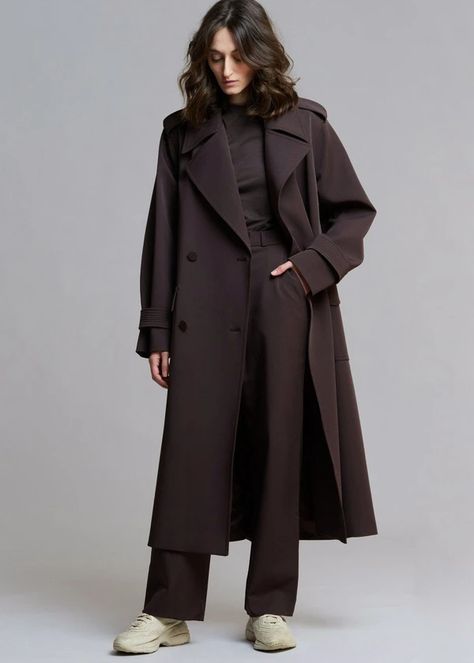 Trent Coat, Trench Coat Outfit, Long Black Coat, Tailored Coat, Long Coat Women, Frankie Shop, New Year Party, Long Trench, Long Trench Coat