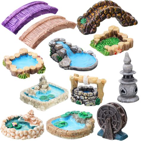 Jardim Diy, Fairy Garden Kit, Fairy Garden Crafts, Kraf Diy, Garden Crafts Diy, Diy Outdoor Decor, Fairy Garden Accessories, Garden Kits, Landscape Decor