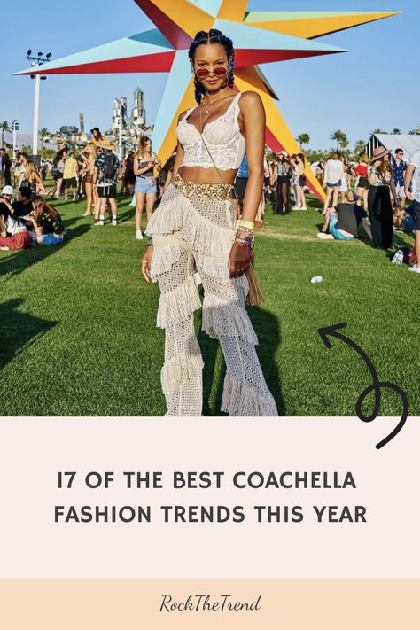 A person wearing bohemian-style festival clothing at Coachella, standing in front of a colorful star sculpture. Cargo Pant Festival Outfit, Coachella Fits 2024, Music Festival Outfits 2024, Festival Fashion 2024, Desert Festival Outfits, Cochella Outfits 2024, Look Festival Coachella, Coachella Theme Party Outfits, Coachella Outfit Ideas Bohemian