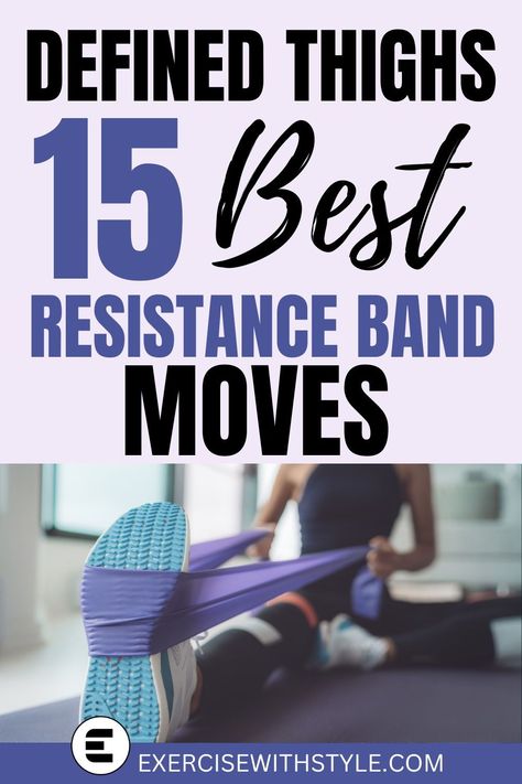 Struggling to find time for leg workouts? Discover our guide featuring the 15 best thigh exercises using resistance bands. Say goodbye to gym hassles with our complete thigh band workout! Let Band Workouts, Resistance Bands Workouts, How To Use Resistance Bands, Gym Leg Day Workout Women, Lower Body Band Workout, Leg Exercises With Resistance Bands, Thigh Band Workout, Exercises Using Resistance Bands, Resistance Band Leg Workout