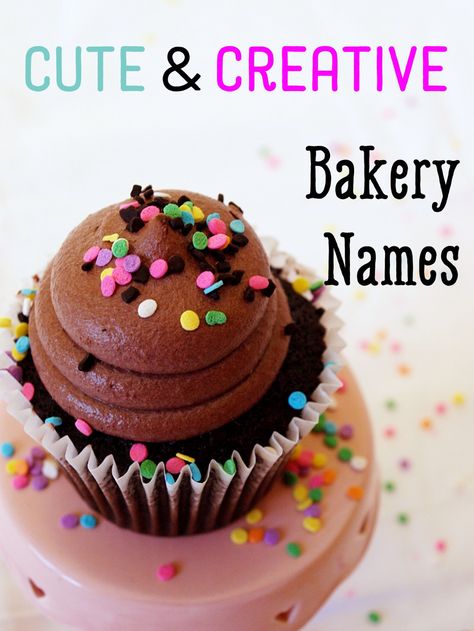 Choosing a name for your bakery is a piece of cake with this list of 75 cute and creative bakery names. Cute Bakery Names, Bakery Shop Names, Cake Shop Names, Cake Business Names, Dessert Names, Boutique Patisserie, Bakery Names, Cute Bakery, Small Bakery