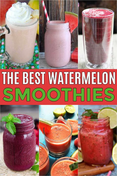 Watermelon Apple Smoothie, Recipes With Melon, Watermelon Rind Smoothie, Watermelon Smoothies Recipes, Watermelon Kiwi Smoothie, Smoothie Recipes With Watermelon, Watermelon Smoothie Recipe Easy, Watermelon Breakfast Ideas, Smoothie With Watermelon