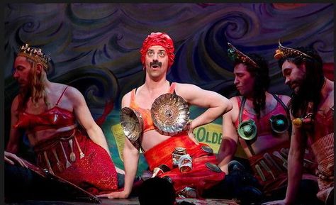 Peter and the Starcatcher on Broadway - Berkshire Fine Arts Mermaid Scene, Something Rotten, Star Catcher, Mermaid Song, Growing A Mustache, Peter And The Starcatcher, Christian Borle, Broadway Costumes, J M Barrie