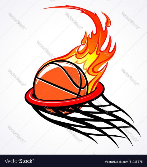 Adobe Illustrator, Flaming Basketball, Vector Logo, Vector Image, High Res, Png Images, Vector Free, Vector Images, Illustrator