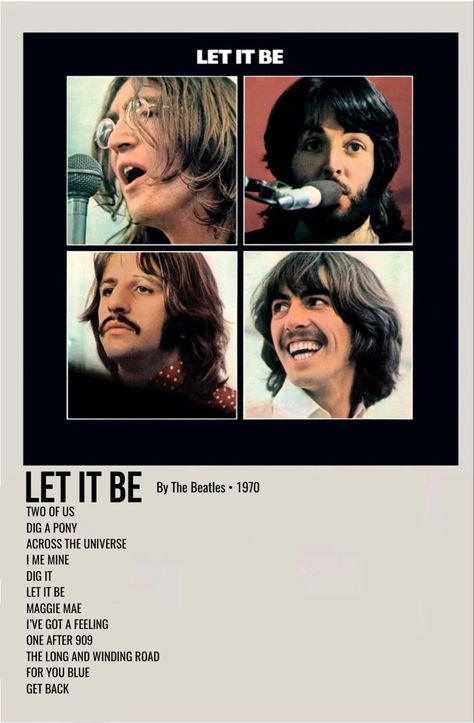 minimal polaroid album poster for the beatles, let it be Let It Be Beatles Poster, The Beatles Music Poster, The Beatles Minimalist Poster, Rock Album Posters, Beatles Poster Aesthetic, Album Posters Polaroid, Let It Be Wallpaper, The Beatles Poster Vintage, The Beatles Aesthetic Vintage