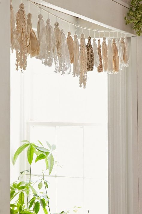 Plum & Bow Tassel Garland Banner Dekorasi Bohemia, Decoracion Living, Deco Boheme, Tassel Garland, Room Accessories, Interior Design Trends, Living Room Interior, Room Interior, Interior Design Living Room