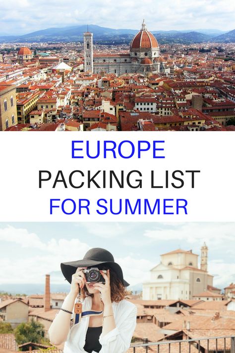 The Ultimate Packing List for Europe in Summer Mont Blanc, Travel Essentials Europe, Packing List For Europe, Summer Packing List, Kuala Lampur, Europe Packing, Summer Packing Lists, Check Lists, Europe Packing List
