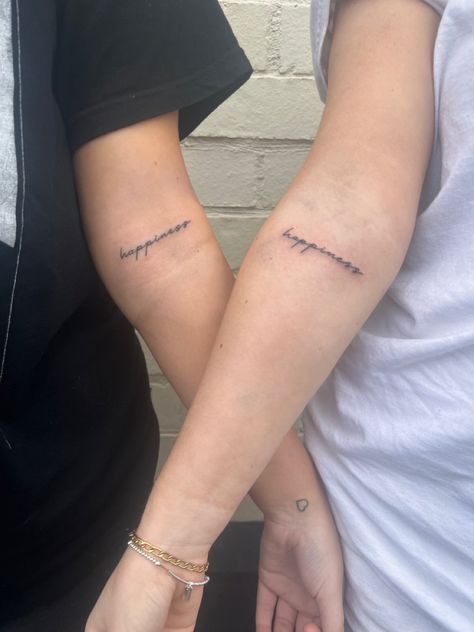 Tattoo on arm that’s says happiness Tattoos, Best Friends, Best Friend Lyric Tattoos, Happiness Tattoo, With Best Friend, Lyric Tattoos, Best Friend Lyrics, Tattoos Ideas, Best Friend