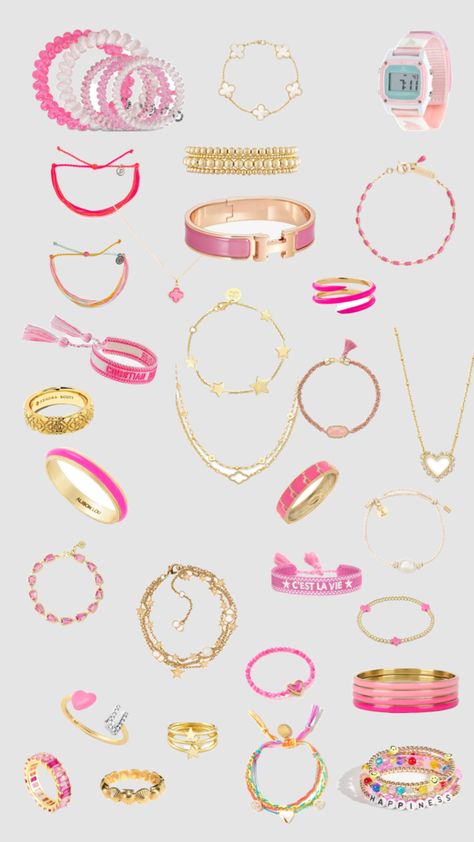 #preppy #pink #preppyjewelry #pinkjewelry #lightpink #like #followforfollow #vibes #fyppppppppppppppppppppppppppppppppppppppppppppppppppppppppp Necklaces Brands, Spring Bracelets, Pink Necklaces, Bracelets Cute, Swimsuit Jewelry, Preppy Accessories, Shuffles Preppy, Preppy Fits, Surf Jewelry