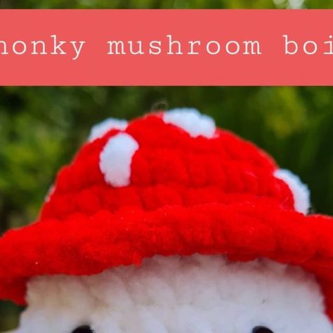 Amigurumi Patterns, Crochet Mushie Pattern, Mushroom Buddy Crochet Pattern, No Sew Mushroom Crochet, Mushie Crochet Pattern, Crochet Mushie Pattern Free, Mushroom Boi Crochet Pattern Free, Cute Free Crochet Patterns, Mushroom Crochet