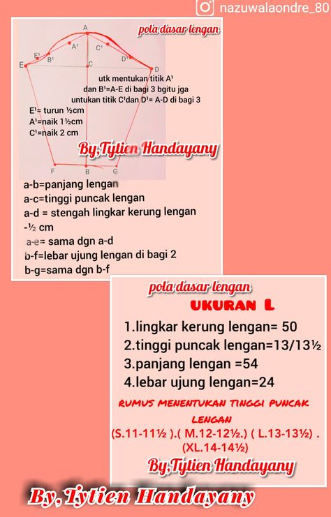 Jasa pembuatan pola baju ..wa 082338865207 ..berikut cara membuat pola dasar lengan Couture, Molde, Pola Korset, Pola Dasar, Pola Blus, Pola Lengan, Sewing Measurements, Sewing Blouses, Sewing Machine Basics