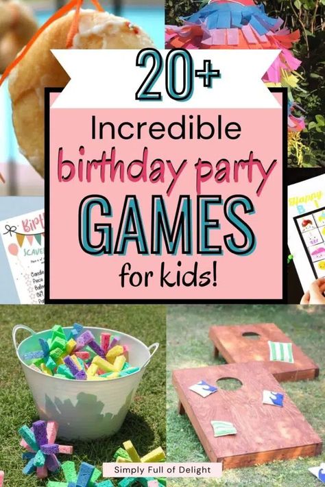 Party Games Girls Birthday, Park Birthday Games For Kids, Easy Outdoor Birthday Party Games, Kids Outdoor Party Activities, Indoor Birthday Party Games For Kids Age 7, Girls Bday Party Games, 2nd Birthday Party Games Indoor, Birthday Party In Park Ideas, 6th Birthday Party Games