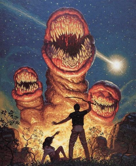 Tim Hildebrandt, Science Fiction Kunst, Space Dragon, Lovecraftian Horror, 70s Sci Fi Art, 80s Horror, Retro Horror, Diy Science, Instagram Painting