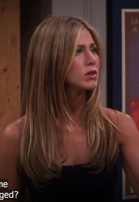 The Rachel Long Hair, Jennifer Aniston Light Brown Hair, Rachel Green Honey Blonde Hair, Jennifer Aniston Hair Layers Face Framing, Rachel Long Layers, Rachel Straight Hair, Rachel Long Haircut, Layered 90s Haircut Straight, Haircut Inspo For Straight Hair