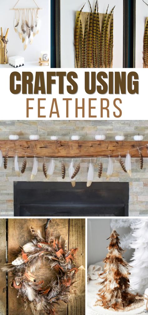 Craft Ideas Using Feathers, Nature, Crafts With Feathers Diy, Feather Wreath Christmas, Craft Feathers Ideas, Crafts To Do With Feathers, Turkey Feather Wreath Diy, Bird Feather Wreath, Art Using Feathers