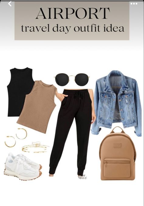 Airport Outfit Comfy Long Flight, Comfortable Travel Outfit, Airport Travel Outfits, Airport Outfit Summer, Plane Outfit, Flight Outfit, Travel Attire, How To Have Style, Comfy Travel Outfit