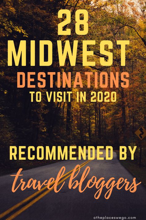 Here are the best Midwest destinations to visit in 2020 all recommended by fellow travel bloggers. Nature, Midwest Weekend Getaways, Midwest Travel Destinations, Midwest Vacations, Midwest Road Trip, Usa Destinations, Indiana Travel, Minnesota Travel, Road Trip Places