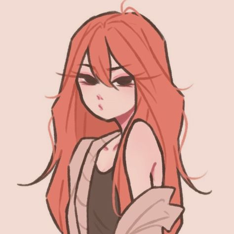 Redhead Cartoon Pfp, Cartoon Profile Pics Ginger Hair, Pfp For Red Heads, Anime Blonde Hair Female Pfp, Ginger Hair Art Drawings, Red Head Art Character Design, Pfp For Gingers, Red Hair Woman Drawing, Red Head Anime Female Pfp