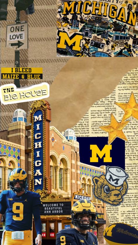 #michiganunivetsity #football #michiganwolverines College Goals, Michigan Go Blue, Mc Carthy, Maize And Blue, College Motivation, Wolverines Football, Michigan Wolverines Football, Michigan Football, Dream College