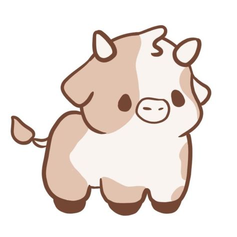 How to Draw a Kawaii Cow (Easy Beginner Guide) Cute Cow Drawings Easy, Kawaii Cow Sticker, Animal Animation Cartoon, Animated Cow Drawing, Chibi Cow Drawing, Cow Sketch Cute, Cute Fluffy Cow Drawing, Kawaii Cow Tattoo, Cute Drawings Animals Kawaii