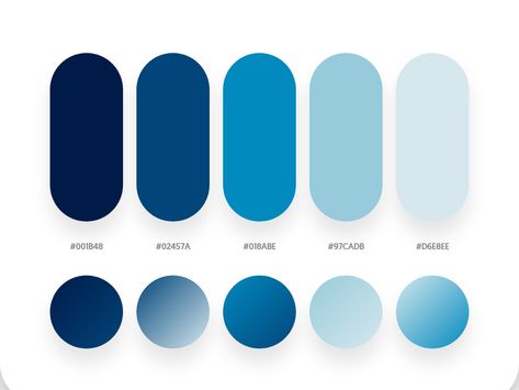 Blue Gradient Palette, Blue Gradient Color Palette, Dashboard Color Palette, Dopely Color, Blue Branding Design, Gradient Pallete, App Color Palette, Cool Color Palettes, Gradient Color Palette