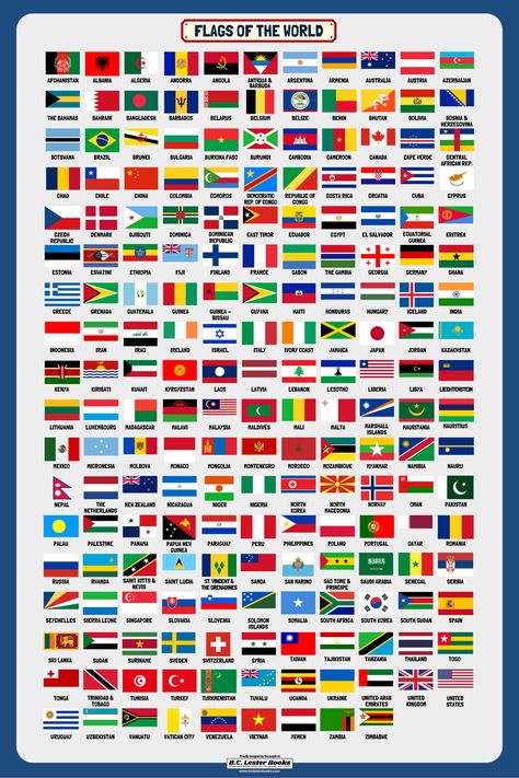 World Flags With Names, Country Flags Of The World, All World Flags, Geography Themes, All Country Flags, World Country Flags, Geography Classroom, World Map With Countries, Flag Drawing