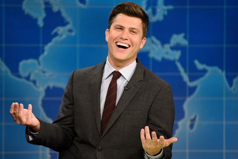 Colin Jost Says He's Undecided About His Future on <i>SNL</i> as He Breaks Down the 'Joy of the Job' Snl, Colin Jost, Michael Che, Weekend Update, Chris Rock, Friends Laughing, Funny Tattoos, Famous Americans, Saturday Night Live