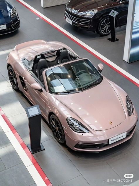 Porshe Pink Car, Pink Porshe Aesthetic, Light Pink Sports Cars, Pink Convertible Porsche, Pink Porsche 992 Targa Sakura, Porsche 911gt3 Pink, Porshe Car Aesthetic, Pink Lexus, Pink Porche