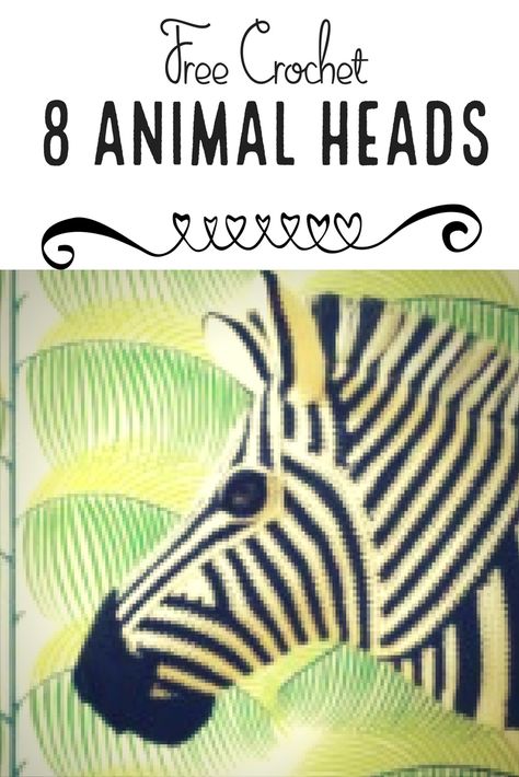 Crochet Animal Heads, Crochet Animal Head, Crochet Taxidermy, Animal Mounts, Crochet Zebra, Trophy Head, Animal Head Wall, Crochet Wall Art, Crochet Wall Hangings