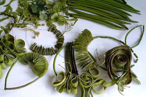 Ecofashion 3 Biomimicry Floral, Design, Home Décor, Art, Green Jewelry, Hoop Wreath, Green, Home Decor